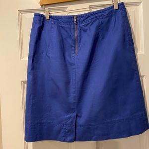 Nic & Zoe Sz 10 Blue Cotton Skirt